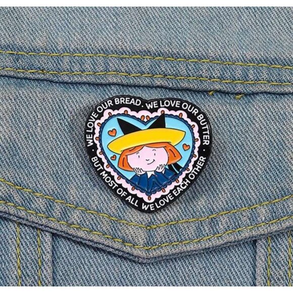 Accessories - WE LOVE OUR BREAD We Love Our Butter Heart Madeleine Enamel Pin NEW NWOT